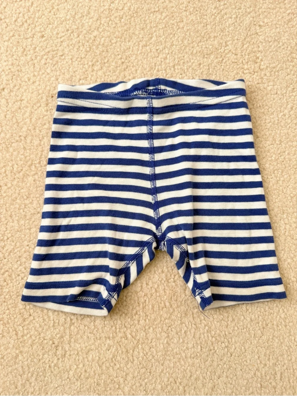 Hanna Andersson Blue and White Striped Kids Leggings